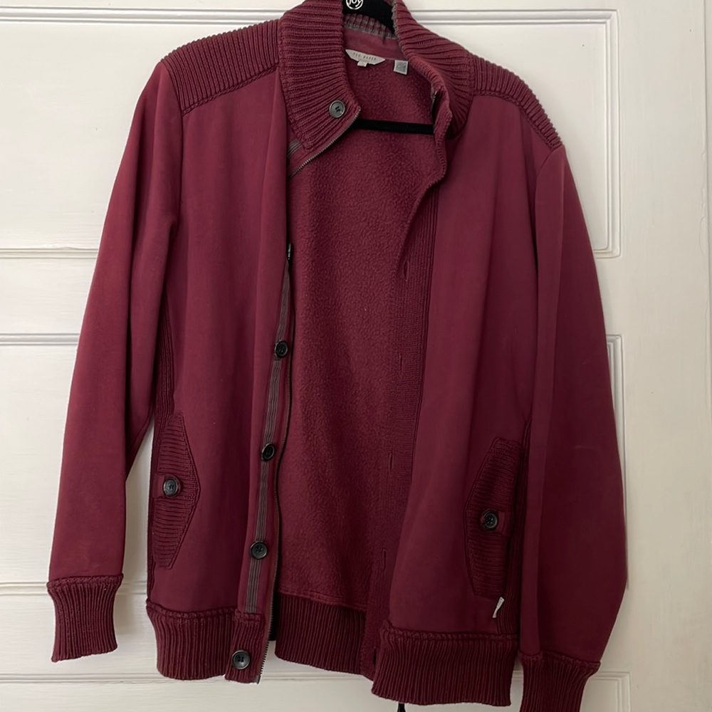 Ted Baker burgundy sweatshirt sz 4 - worn a couple of times excellent condition.